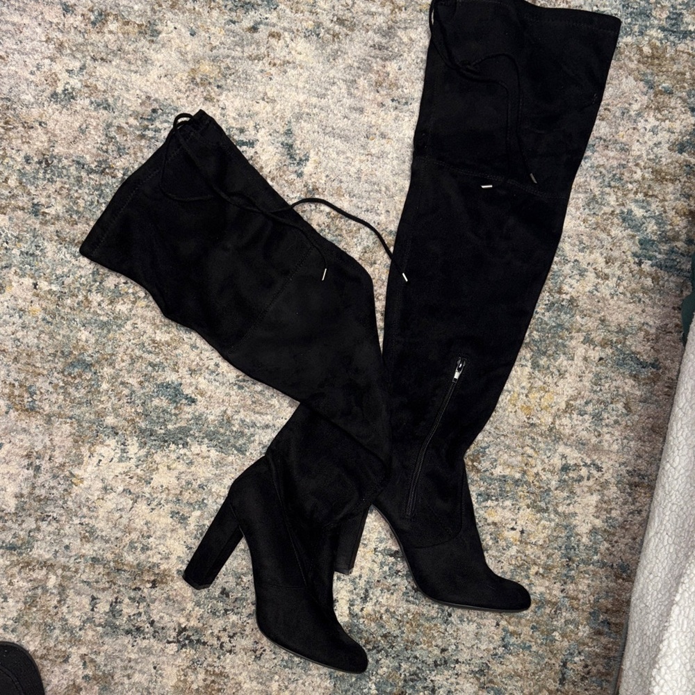 Fashion Nova Black Over-the-Knee Boots